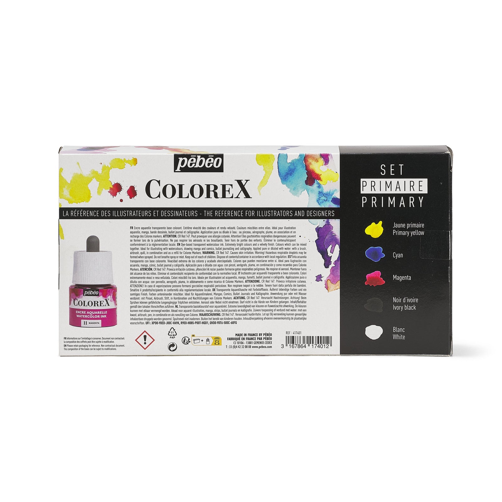 Pebeo Colorex сет акварелни мастила 5 x 45 ml