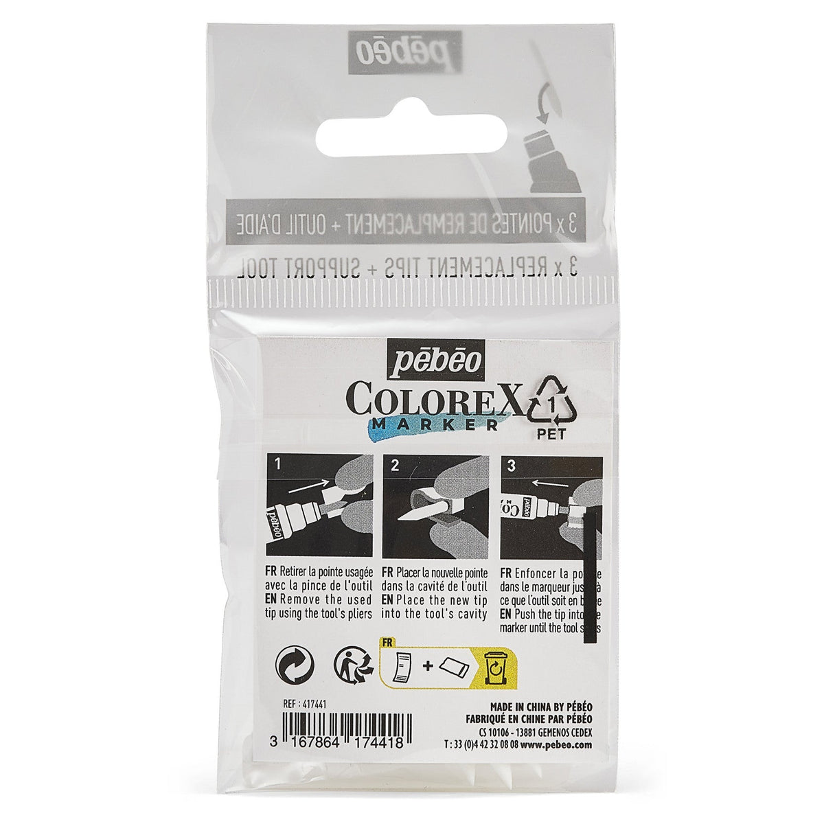 Pebeo Colorex сет резервни врвови за маркери 1 mm – 3 пар.