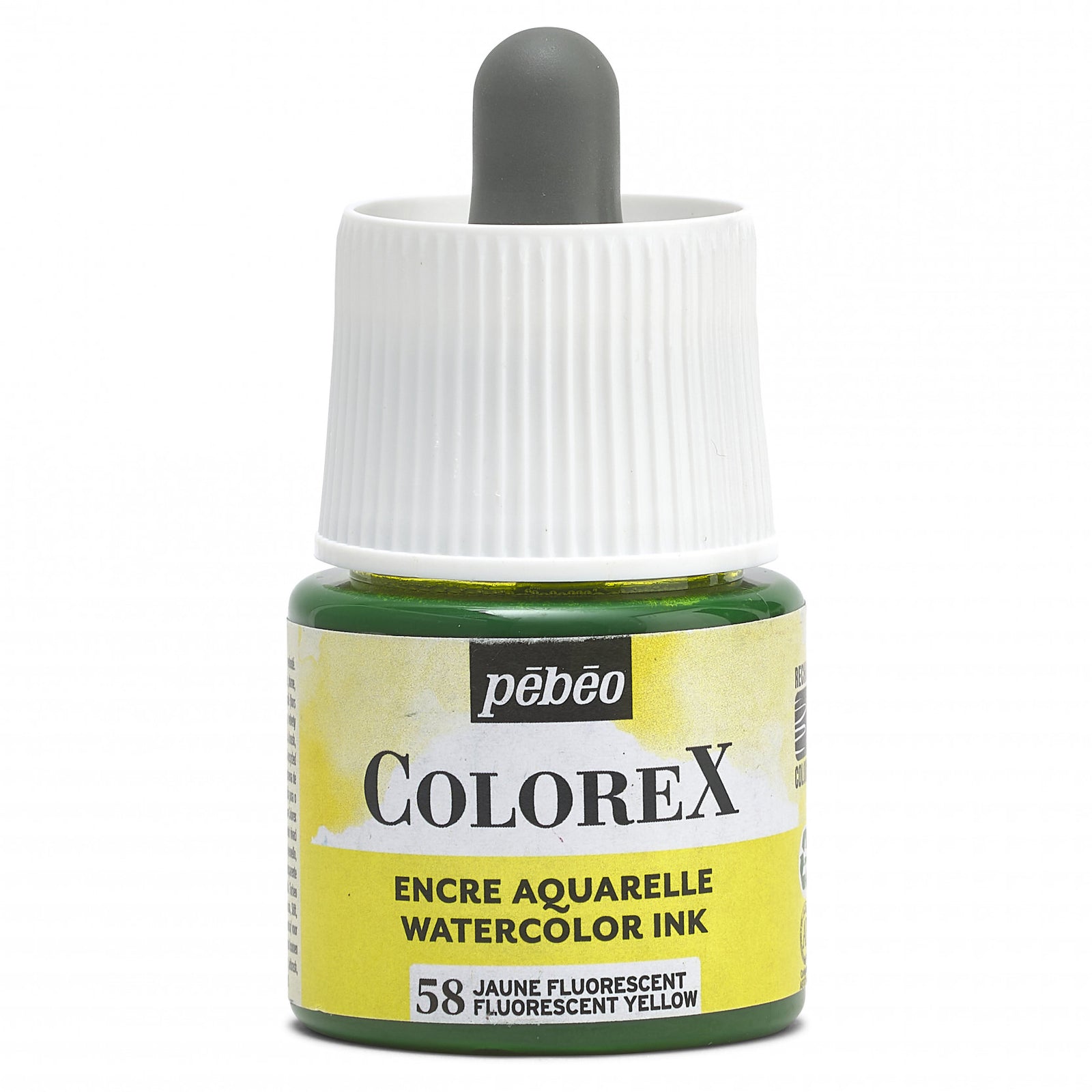 Pebeo Colorex течен акварел 45 ml – Флуоресцентно жолта