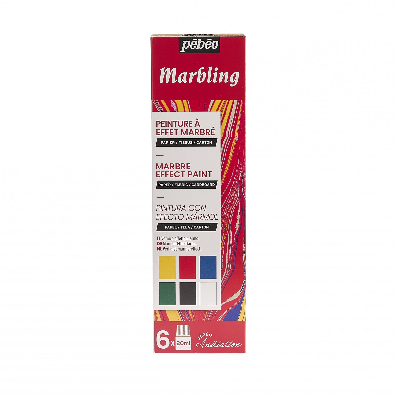 Pebeo Marbling сет бои за мермерен ефект 6 x 20 ml