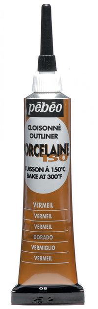 Pebeo Porcelaine 150 релјефна контура за порцелан 20 ml – Вермејл златна