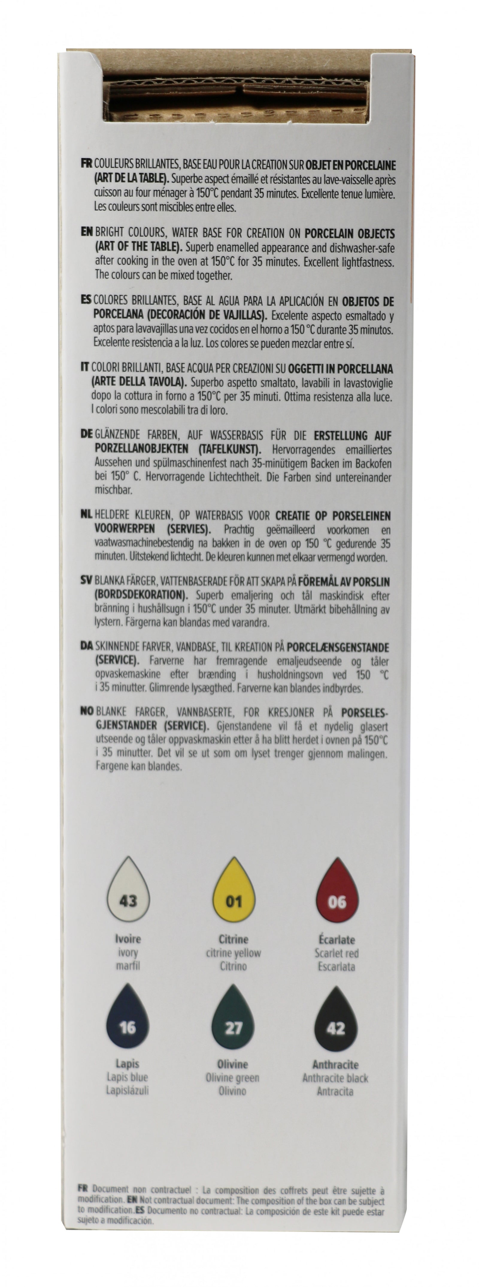 PEBEO Porcelaine 150 сет бои за порцелан 6 x 20 ml