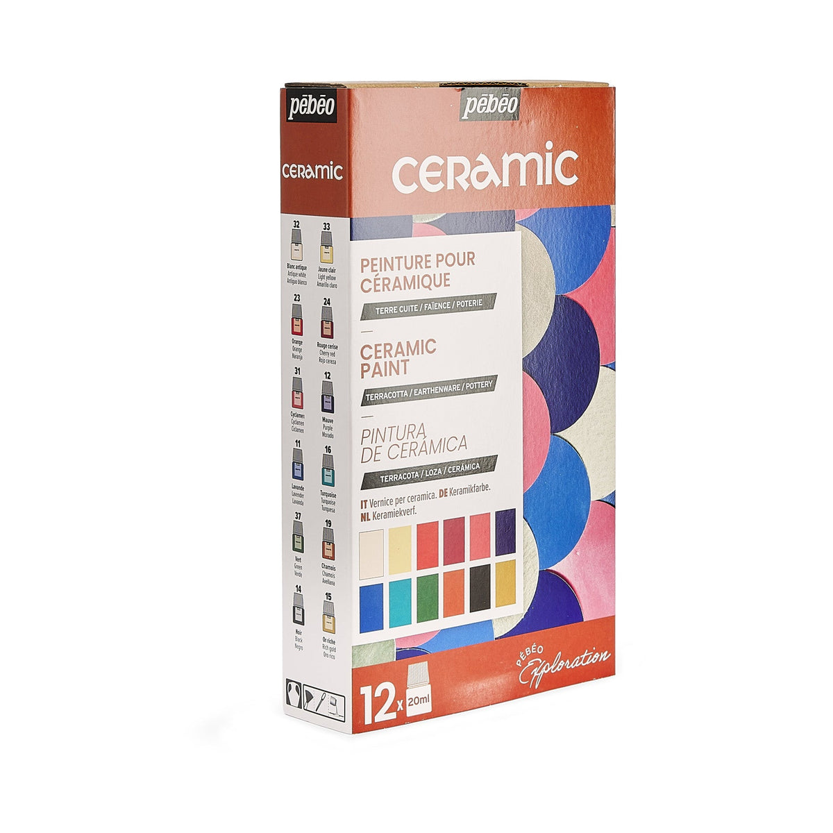Pebeo сет бои за керамика Ceramic 12 x 20 ml