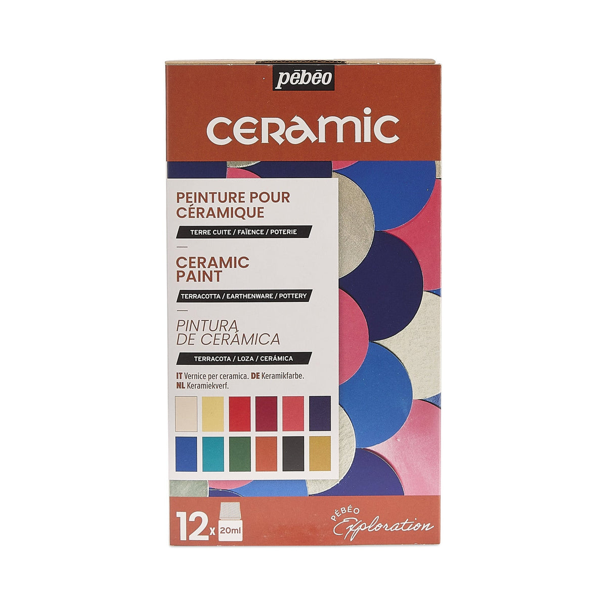 Pebeo сет бои за керамика Ceramic 12 x 20 ml