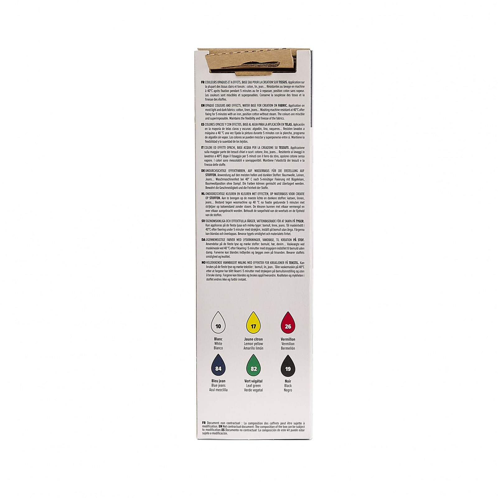 Pebeo Setacolor сет покривни бои за текстил 6 x 20 ml