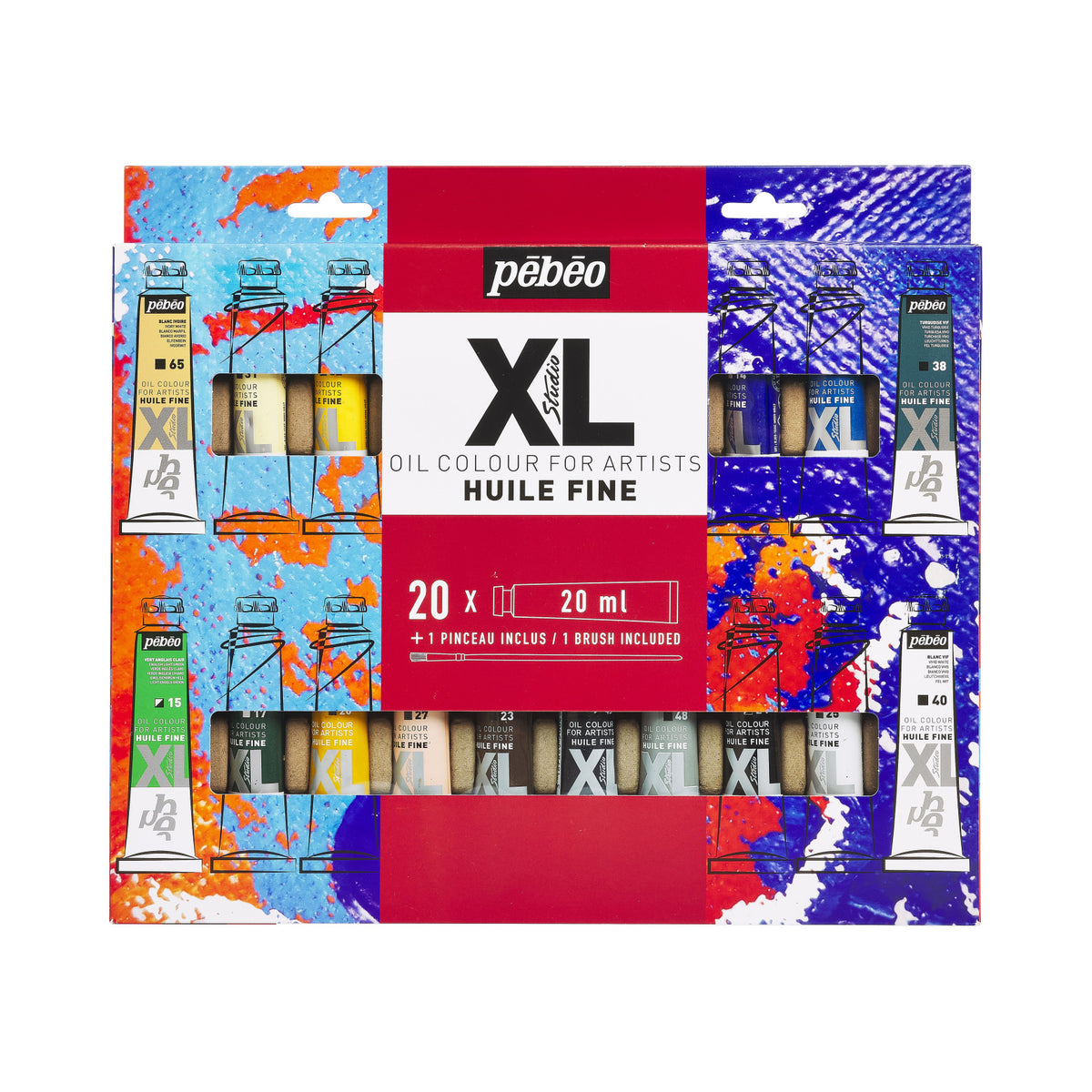 Pebeo Studio XL сет маслени бои 20 x 20 ml со четка