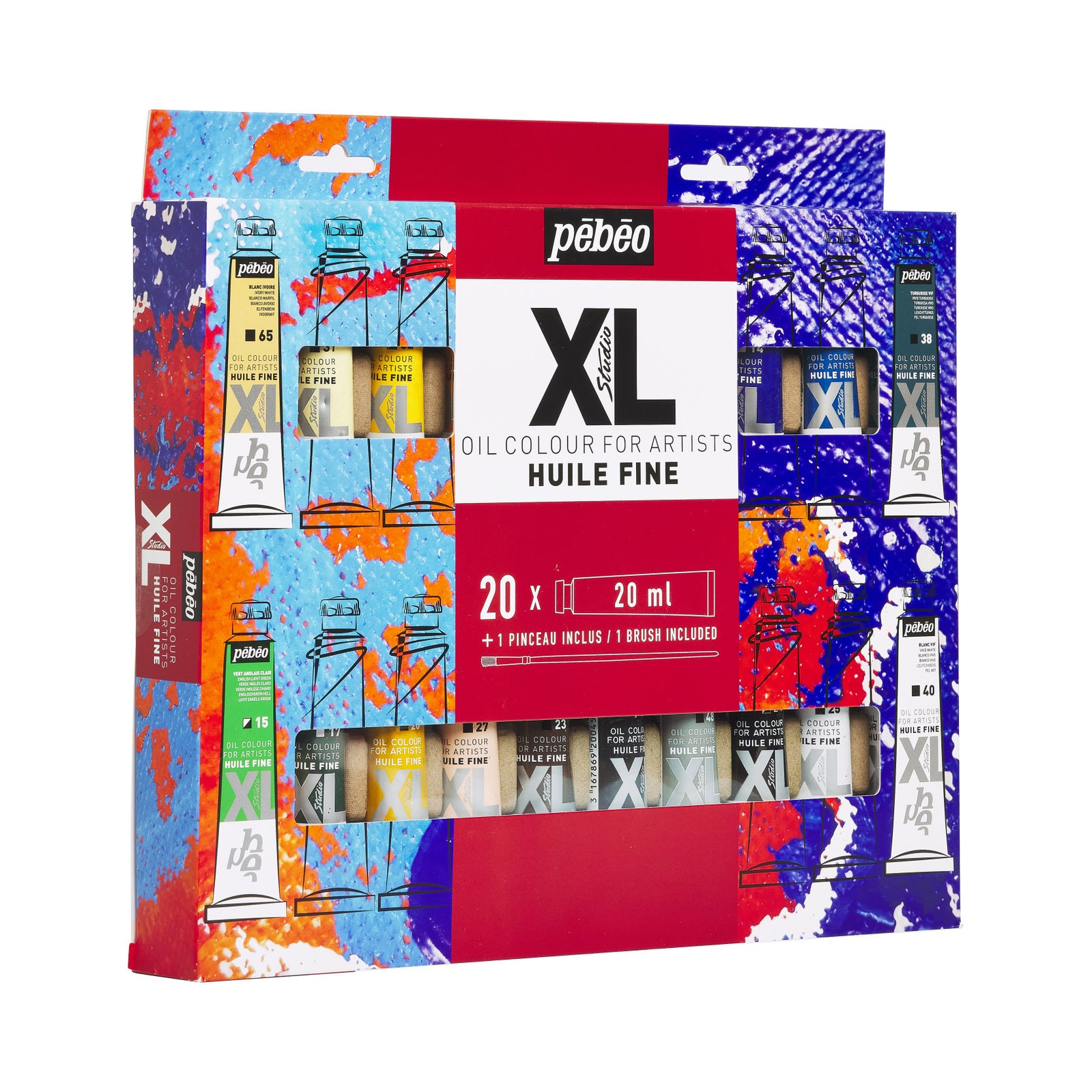 Pebeo Studio XL сет маслени бои 20 x 20 ml со четка