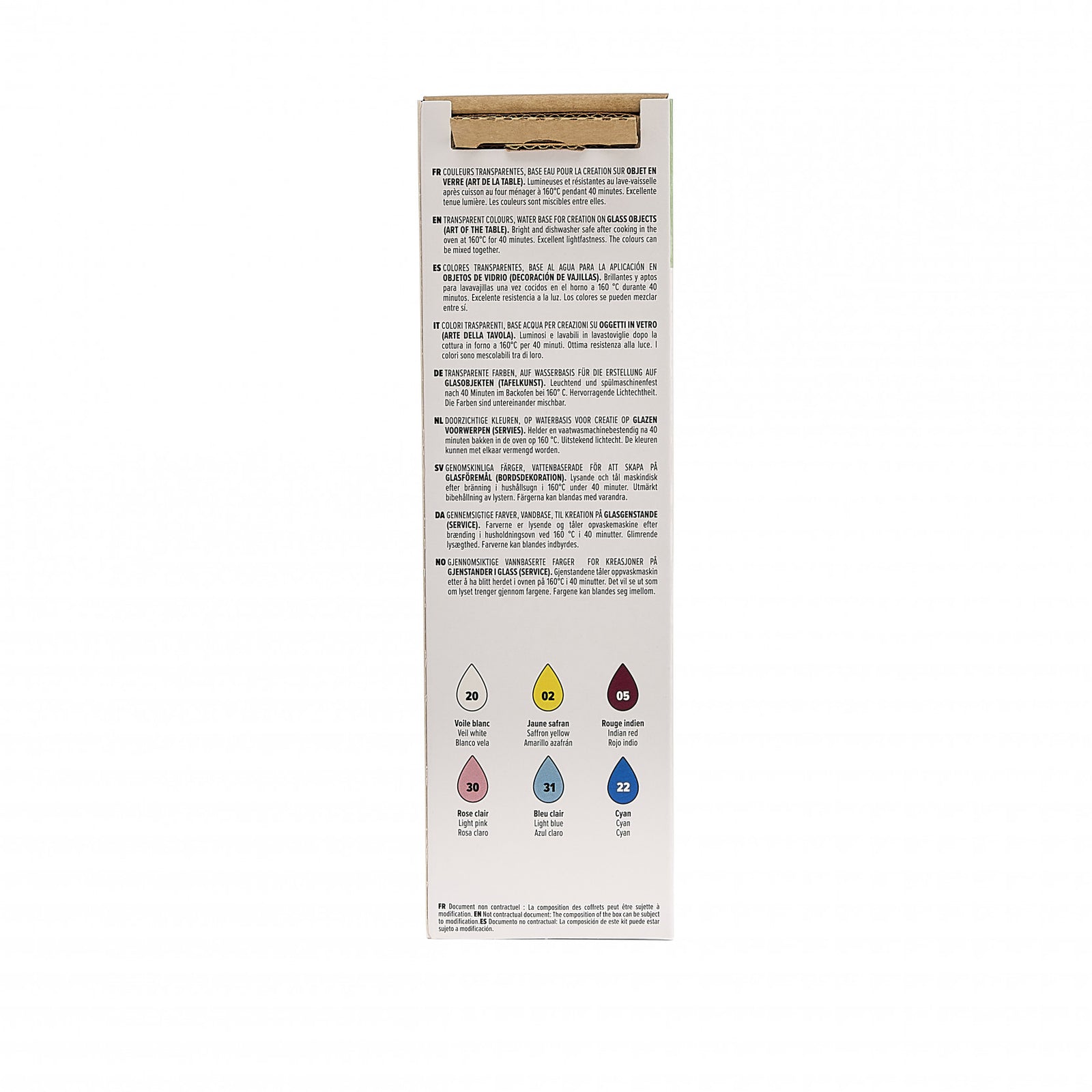 Pebeo Vitrea 160 сет бои за стакло 6 x 20 ml