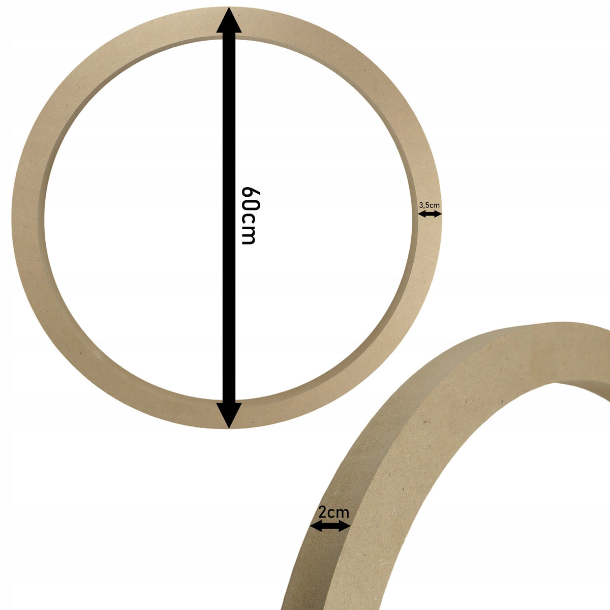 Phoenix кружна рамка од MDF – 60 см