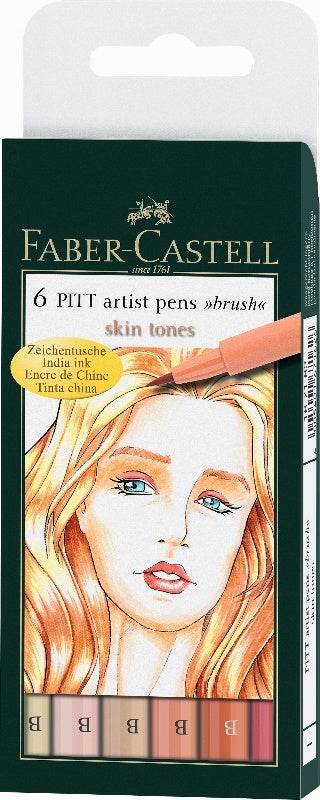 PITT уметнички пенкала Сет од 6 кожи