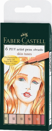 PITT уметнички пенкала Сет од 6 кожи