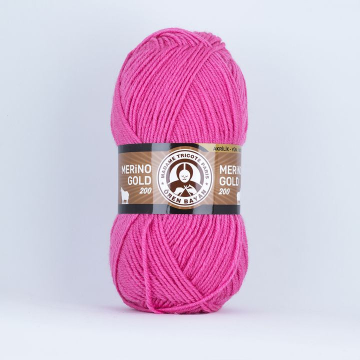 Merino Gold Batik 200 Mehrfarbiges Garn – 042 Dunkelrosa