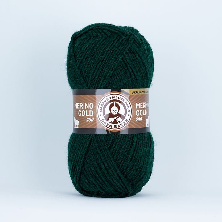 Merino Gold Batik 200 Mehrfarbiges Garn – 088 Dunkelgrün