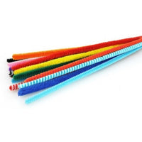 Плишана жица 8 mm x 50 cm - mix 10 бои