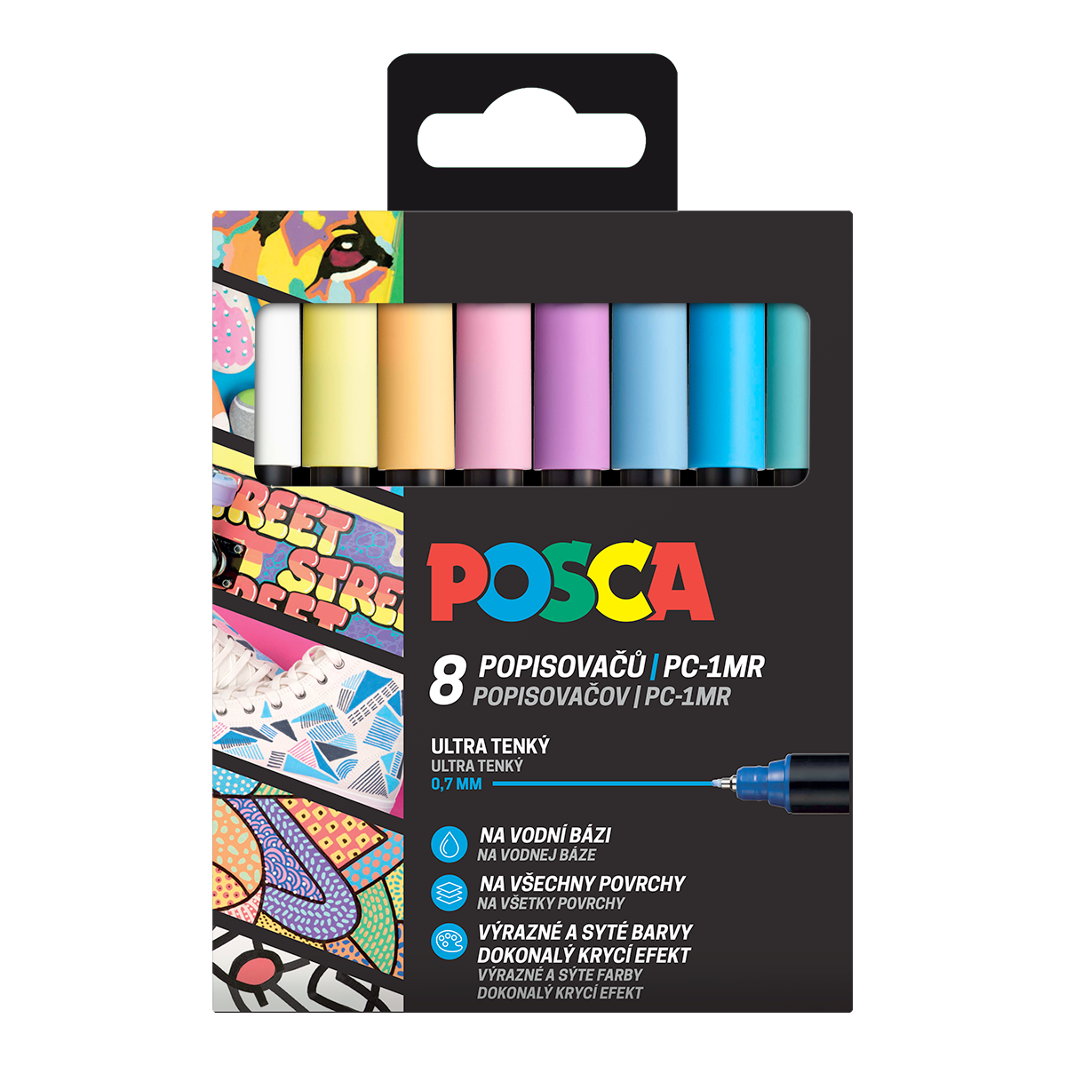 Posca сет маркери пастелни бои (8 пар.)
