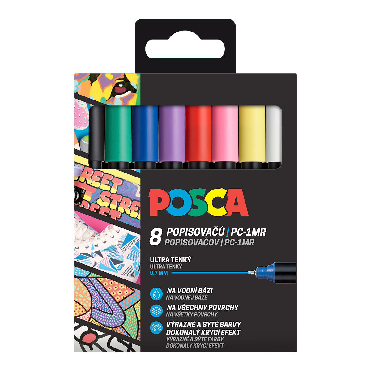 Posca сет маркери во боја (8 пар.)