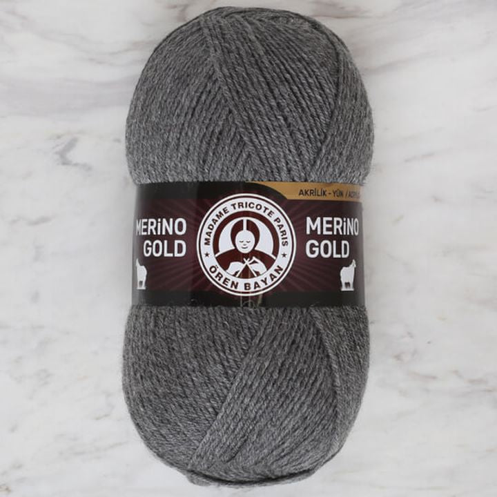 Предиво за плетење Madame Tricote Paris Merino Gold 100 g - темно сива