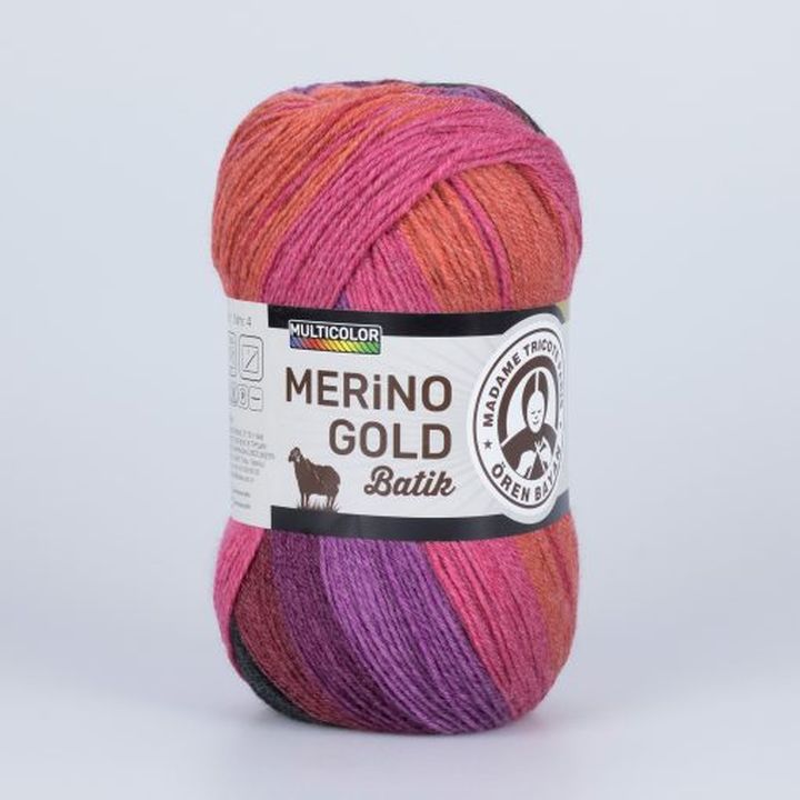 Предиво за плетење Madame Tricote Paris Merino Gold Batik 100 g - 4