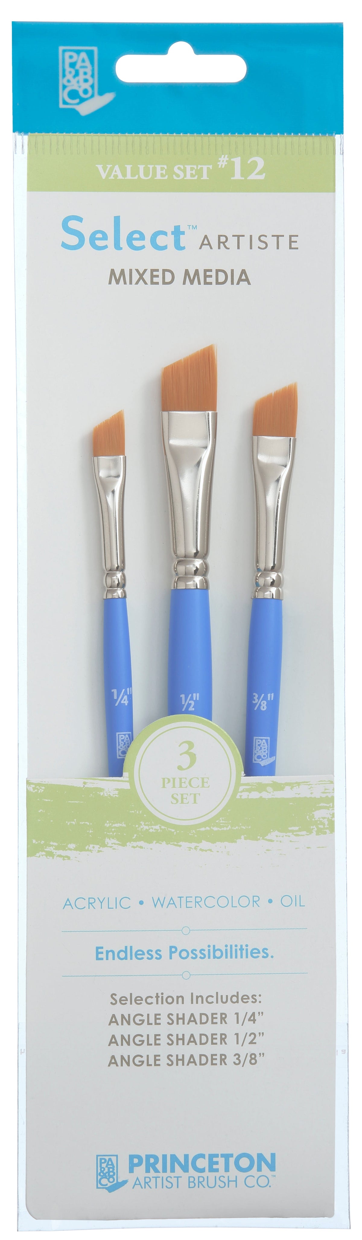 Сет универзални коси четки PRINCETON Select – 3 пар.