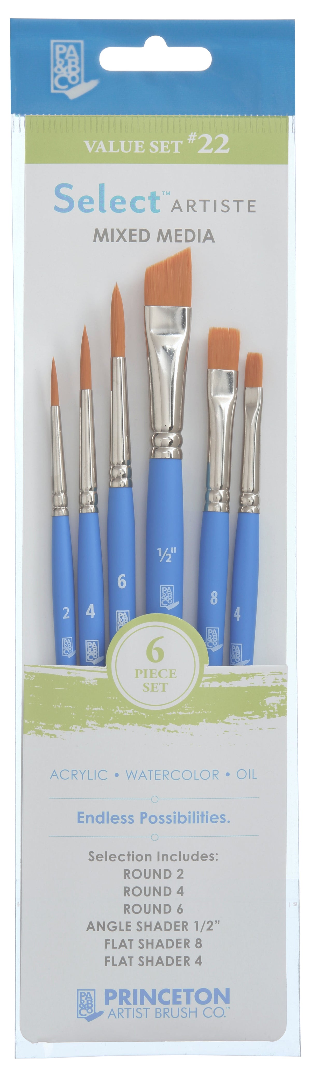 Сет универзални четки PRINCETON Select – 6 пар.