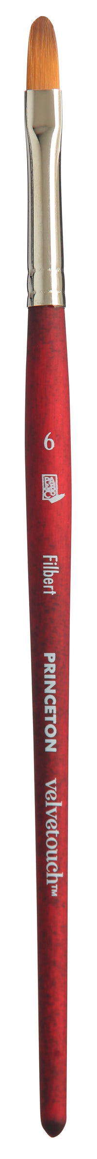 Универзална четка PRINCETON Velvetouch Filbert со кратка рачка – 6
