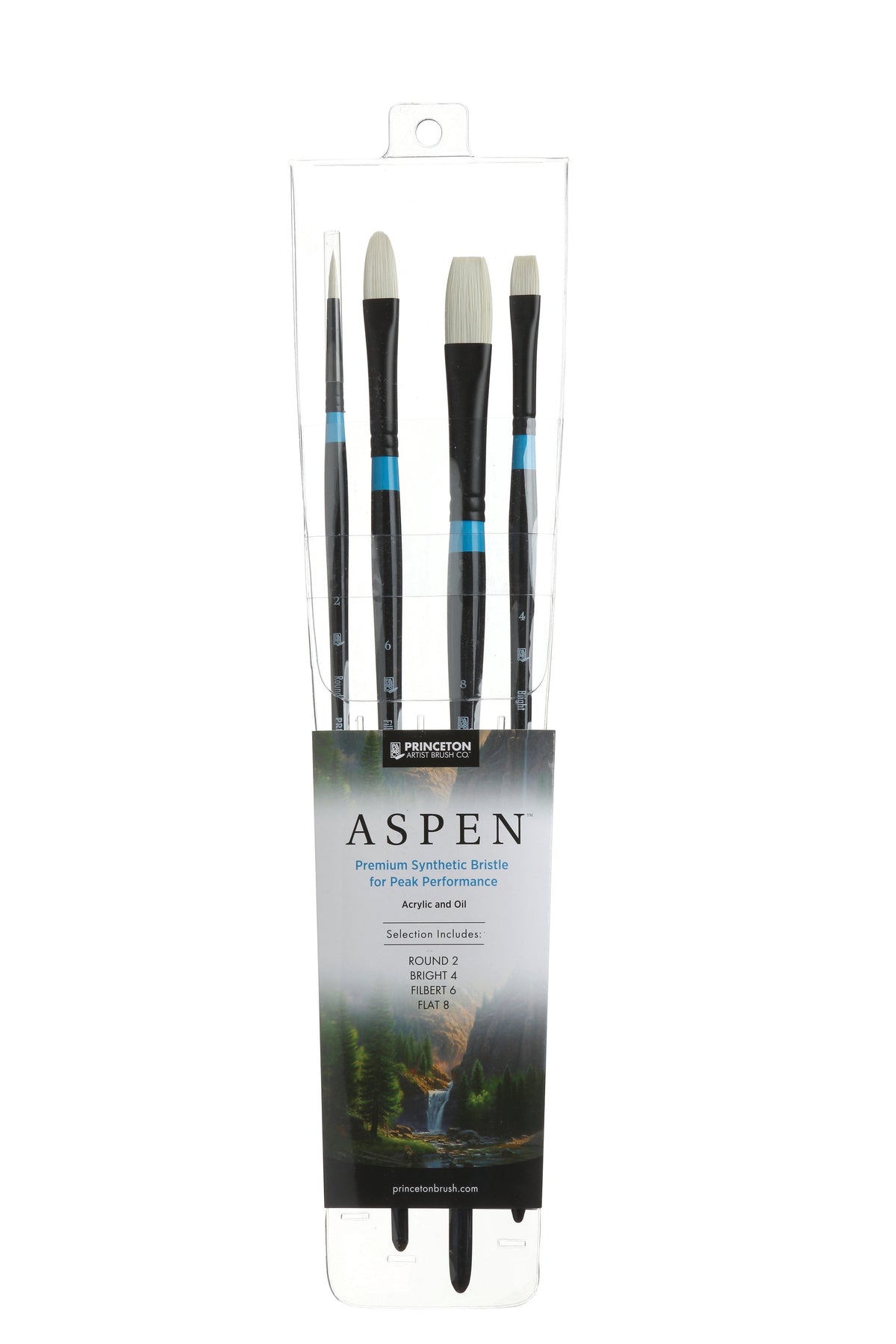 PRINCETON Aspen сет четки за акрил и масло 4 пар.
