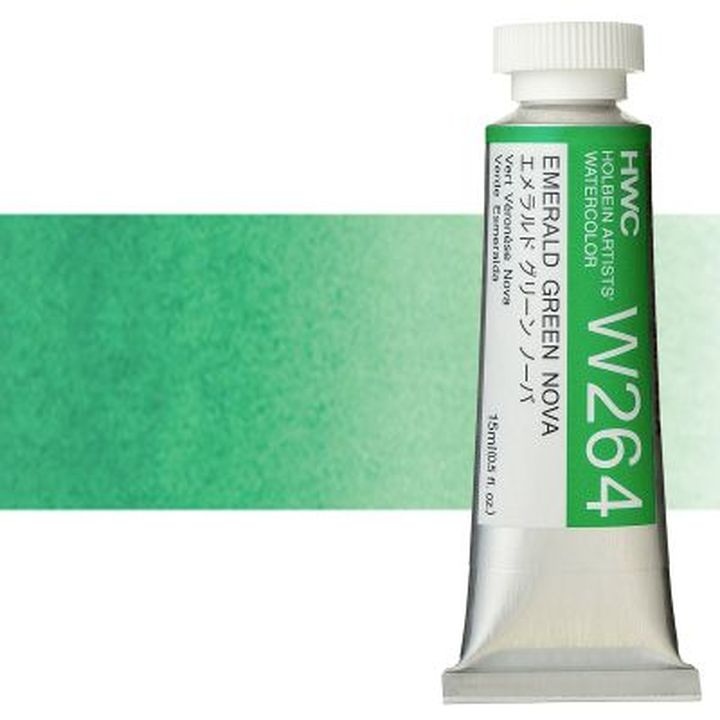 Професионални акварелни бои Holbein Artists 15 ml | зелени нијанси - 8