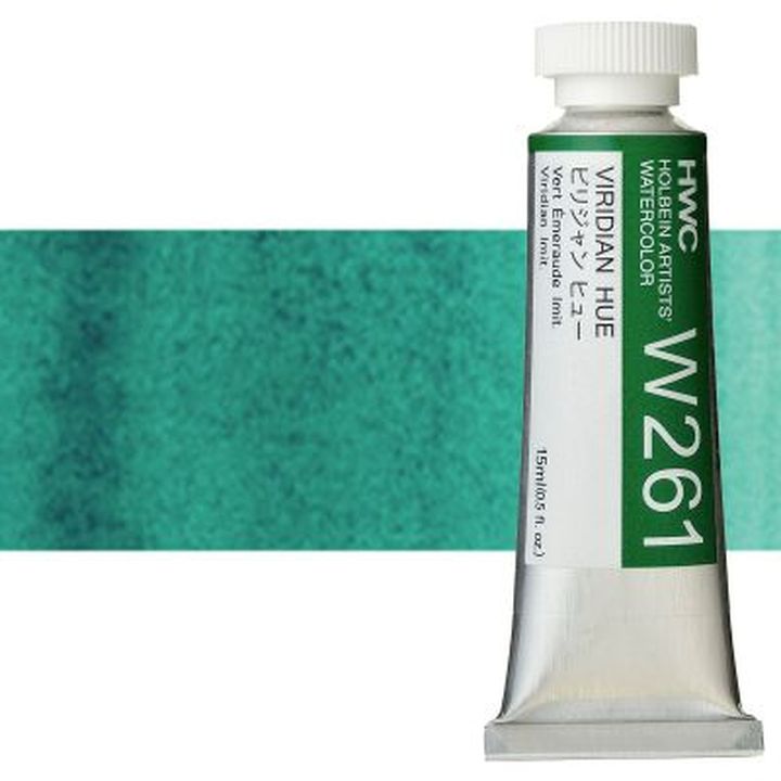 Професионални акварелни бои Holbein Artists 15 ml | зелени нијанси - 5