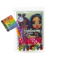 RAINBOW HIGH холографски тетратка со распон со канцелариски материјал - 1