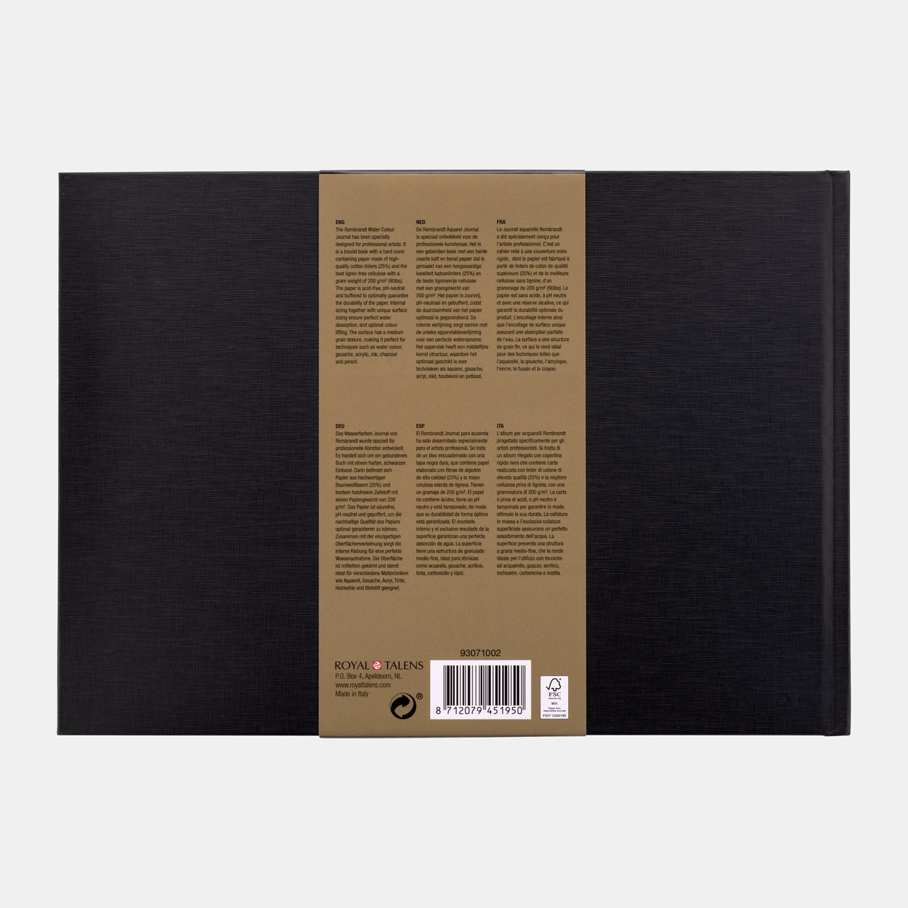 ROYAL TALENS Rembrandt акварелен блок CP 200 g/m² A4 лепен - 30 листови