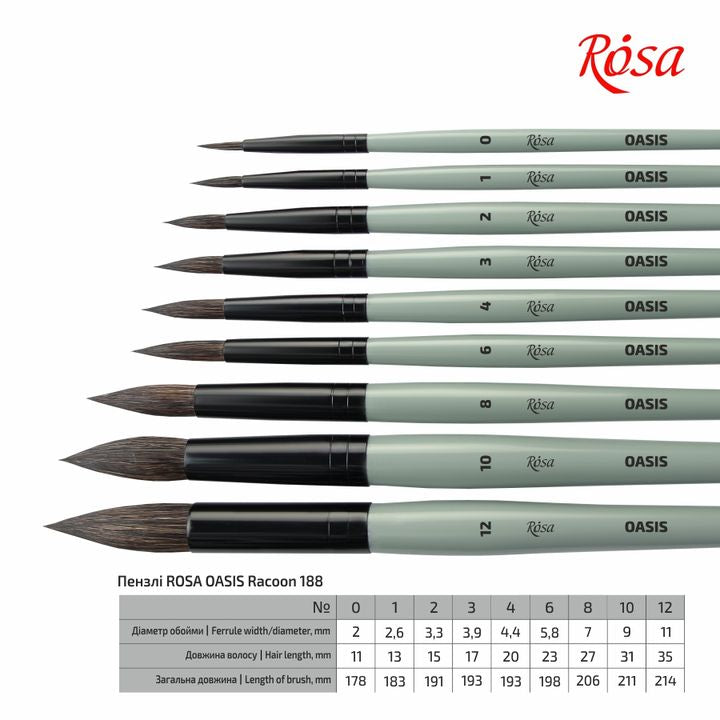ROSA OASIS 188 Природна тркалезна четка - 4