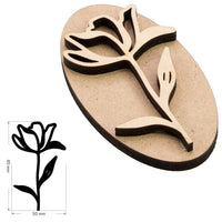 ROSA Talent Wooden Stamp No 12 Botanical - 1