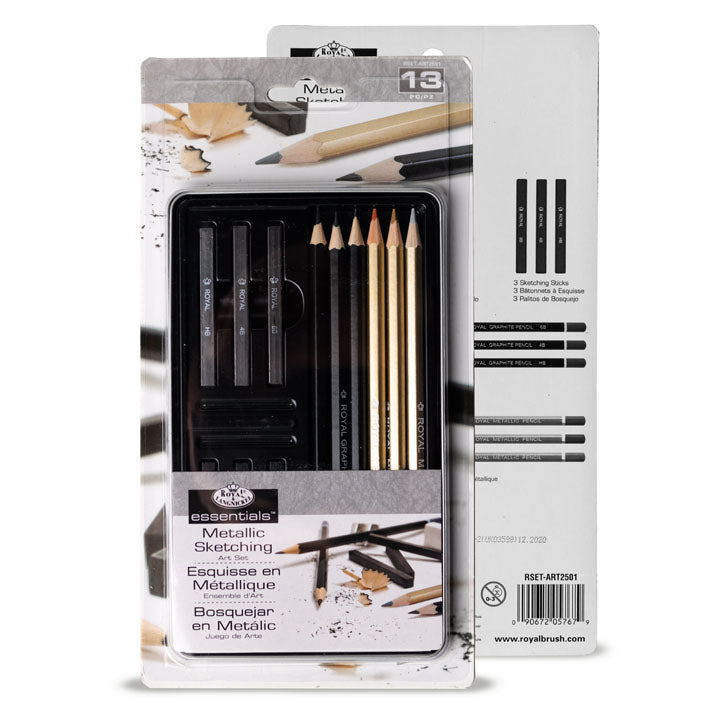 Royal & Langnickel Essentials Metallic / 13-делен комплет за скицирање
