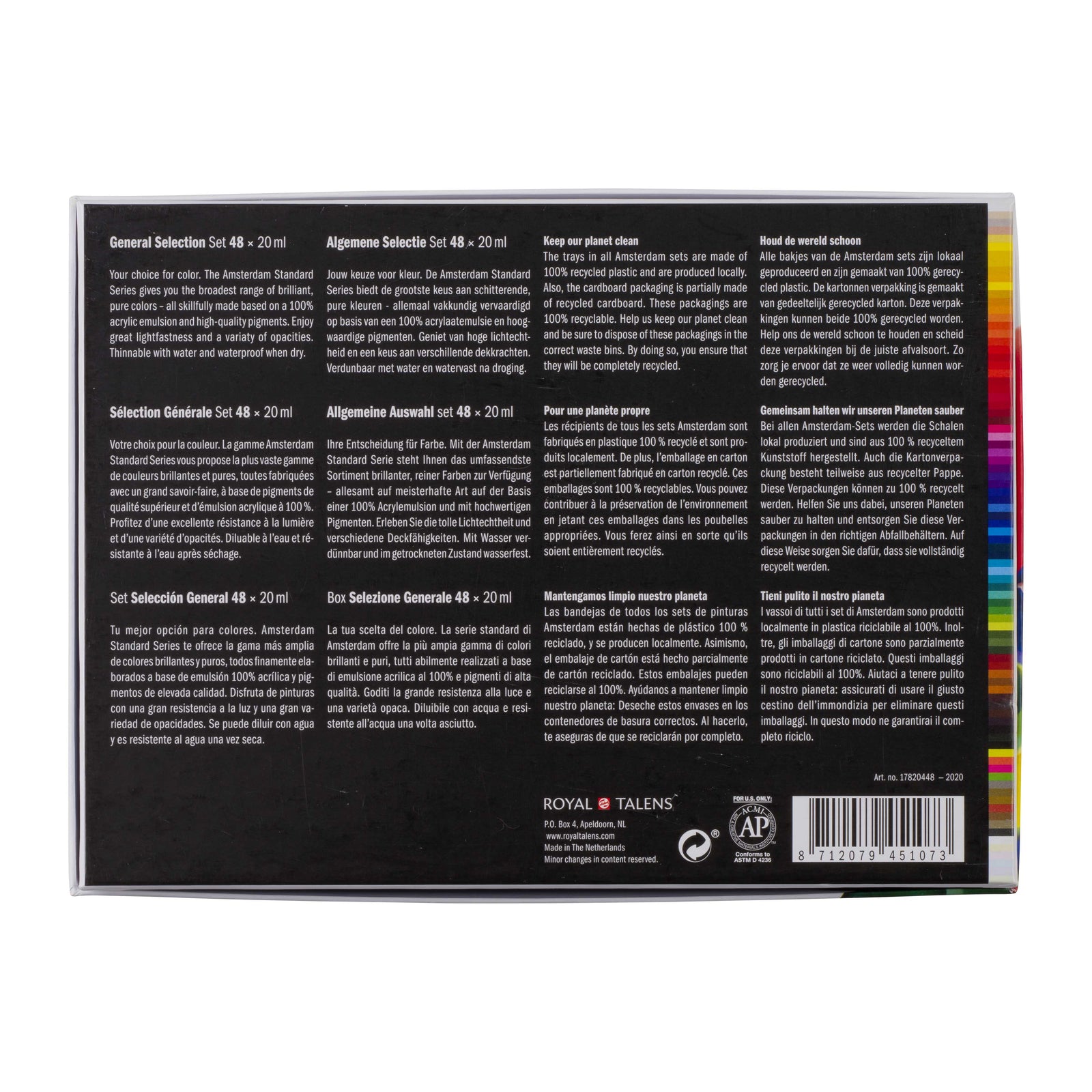 ROYAL TALENS Amsterdam сет акрилни бои General Selection 48 x 20 ml