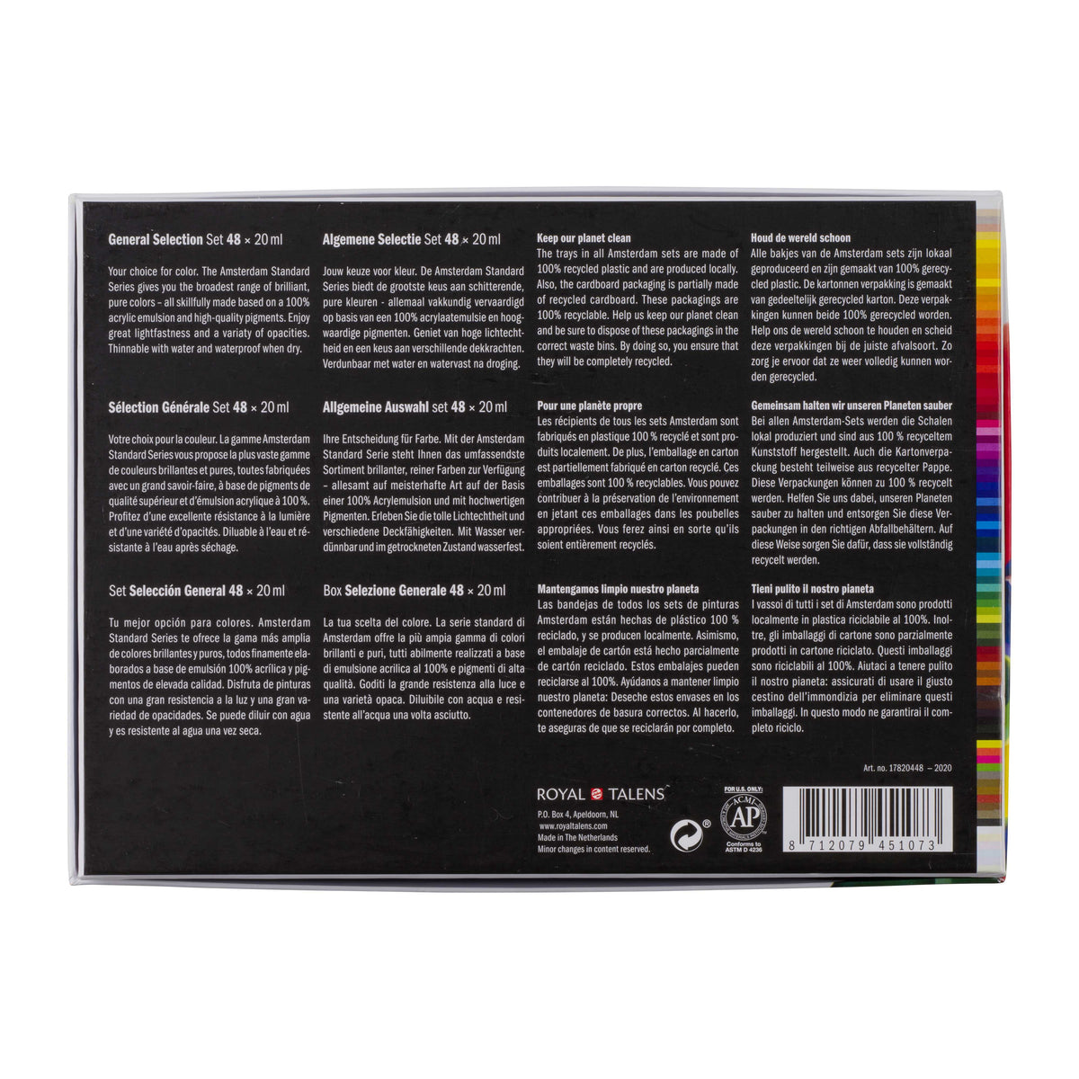 ROYAL TALENS Amsterdam сет акрилни бои General Selection 48 x 20 ml