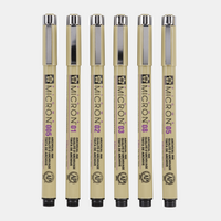 Sakura Pigma Micron 01 технички пенкала 0,25 mm сет од 6 бои