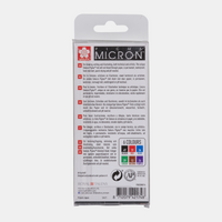 Sakura Pigma Micron 01 технички пенкала 0,25 mm сет од 6 бои