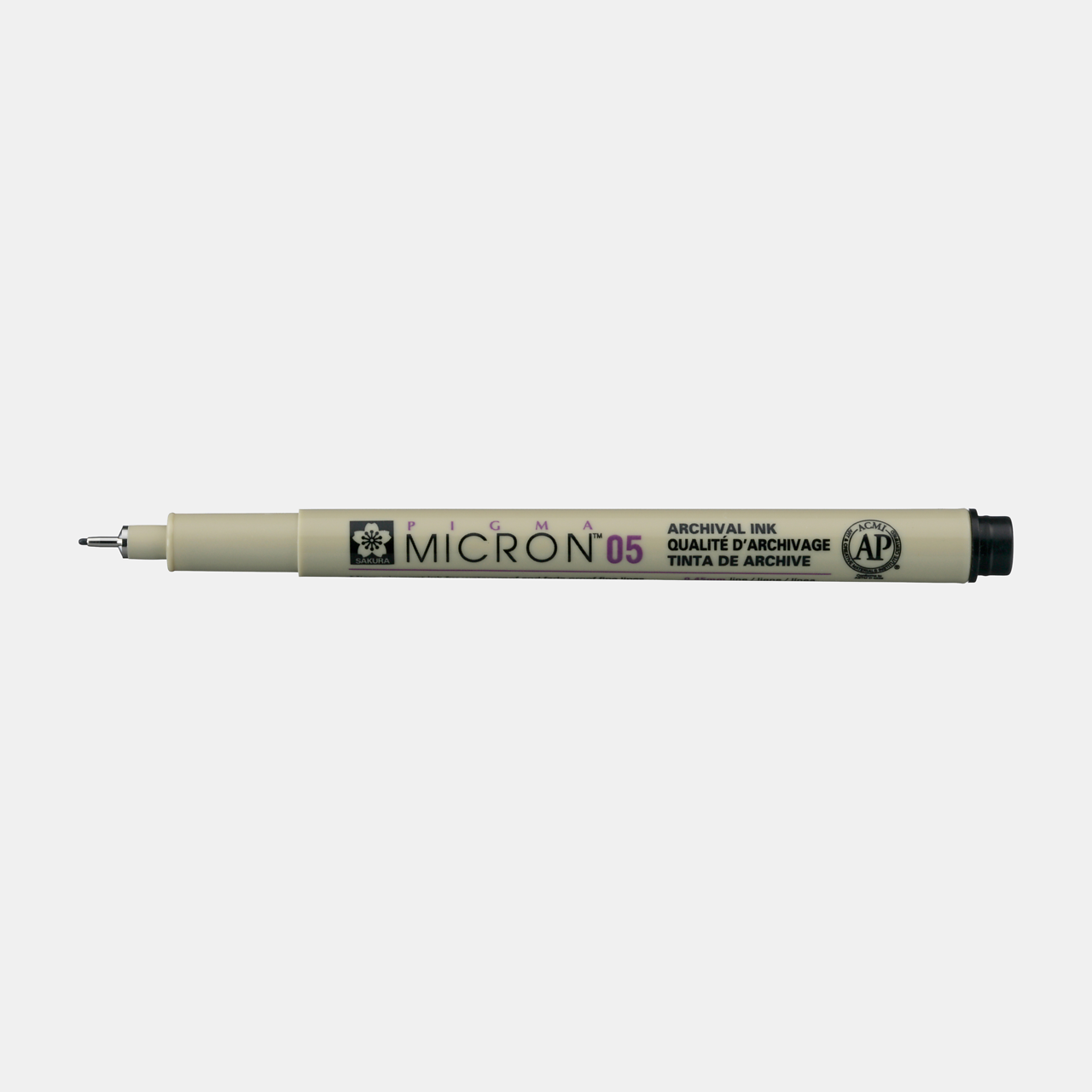 Sakura Pigma Micron 05 лајнер 0,45 mm – сет од 6 бои – Црна