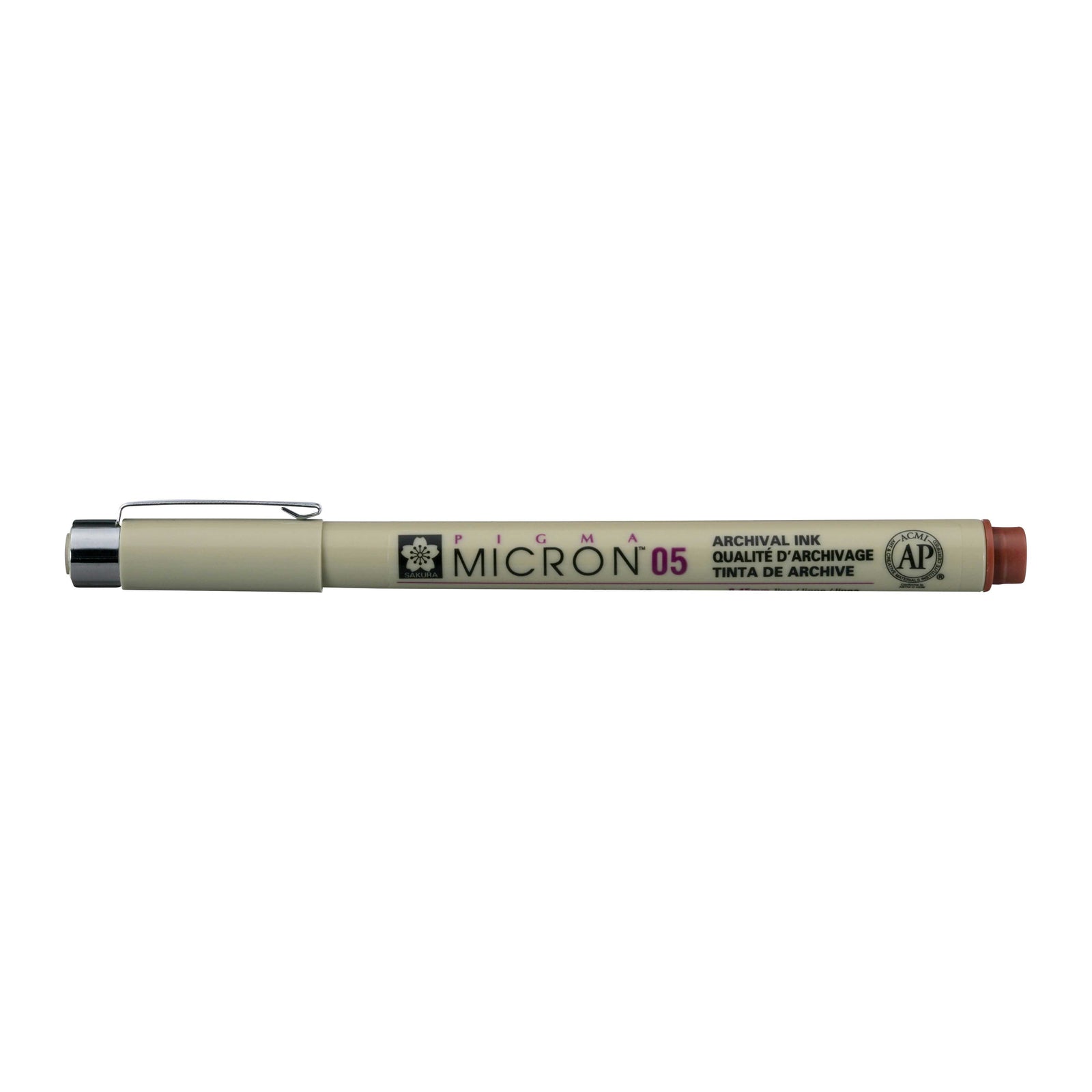 Sakura Pigma Micron 05 лајнер 0,45 mm – сет од 6 бои – Кафеава