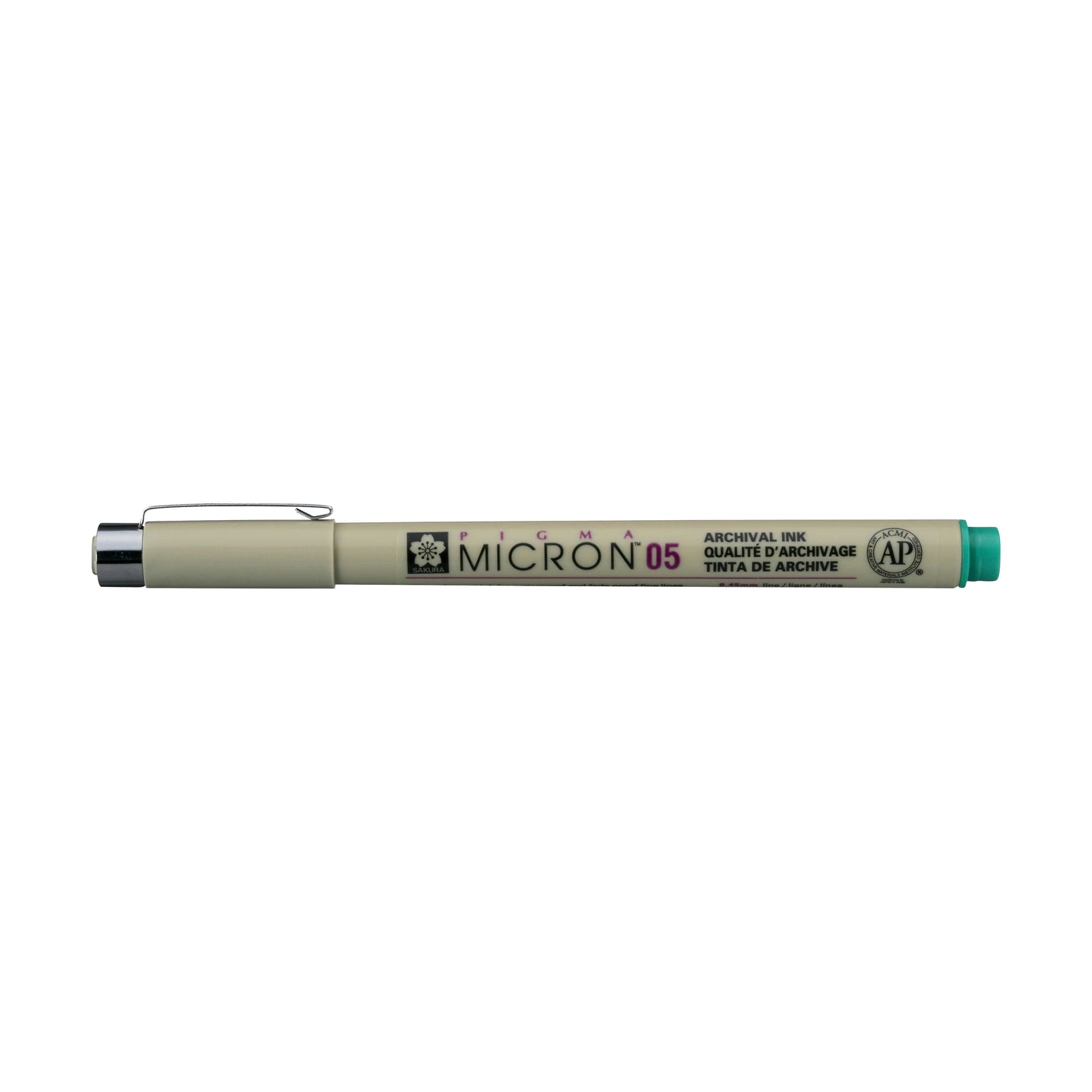Sakura Pigma Micron 05 лајнер 0,45 mm – сет од 6 бои – Зелена