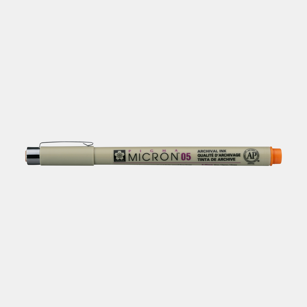 Sakura Pigma Micron 05 лајнер 0,45 mm – сет од 6 бои – Портокалова