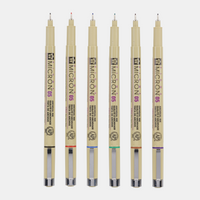 Sakura Pigma Micron 05 лајнер 0,45 mm – сет од 6 бои