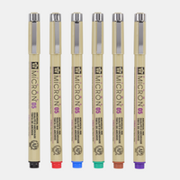 Sakura Pigma Micron 05 лајнер 0,45 mm – сет од 6 бои