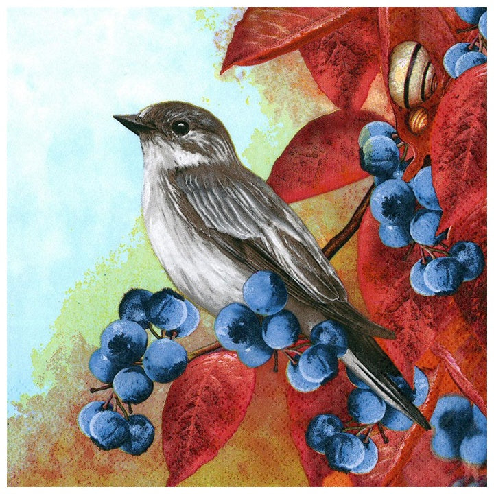 Салфетки за декупаж Bird on Blackthorn - 1 парче