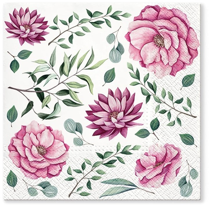 Салфетки за декупаж Blooming Dhalia - 1 парче