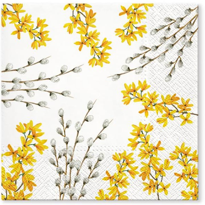 Салфетки за декупаж Catkins and Forsythia - 1 ком