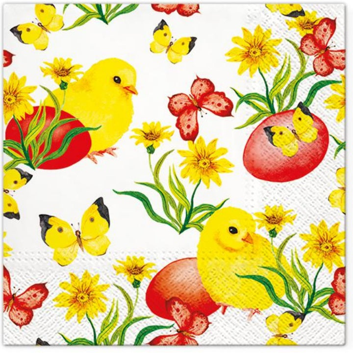 Салфетки за декупаж Chicks and Butterflies - 1 бр.