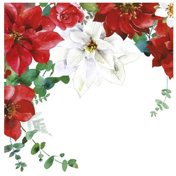 Салфетки за декупаж Christmas Flowers - 1 парче