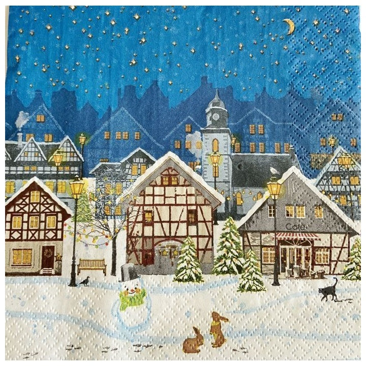 Салфетки за декупаж Christmas Village - 1 парче