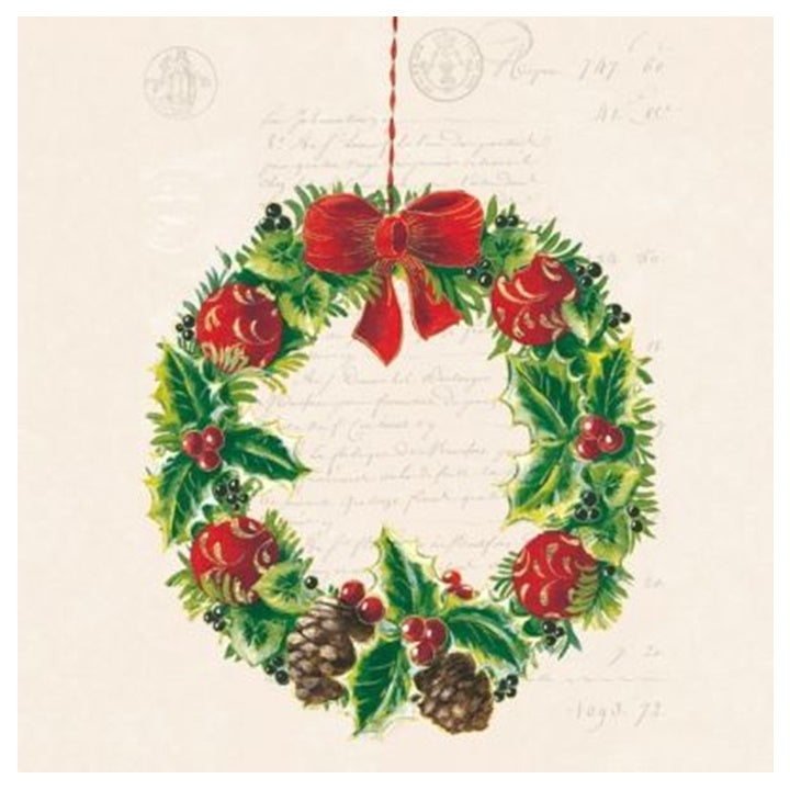 Салфетки за декупаж Christmas Wreath - 1 парче